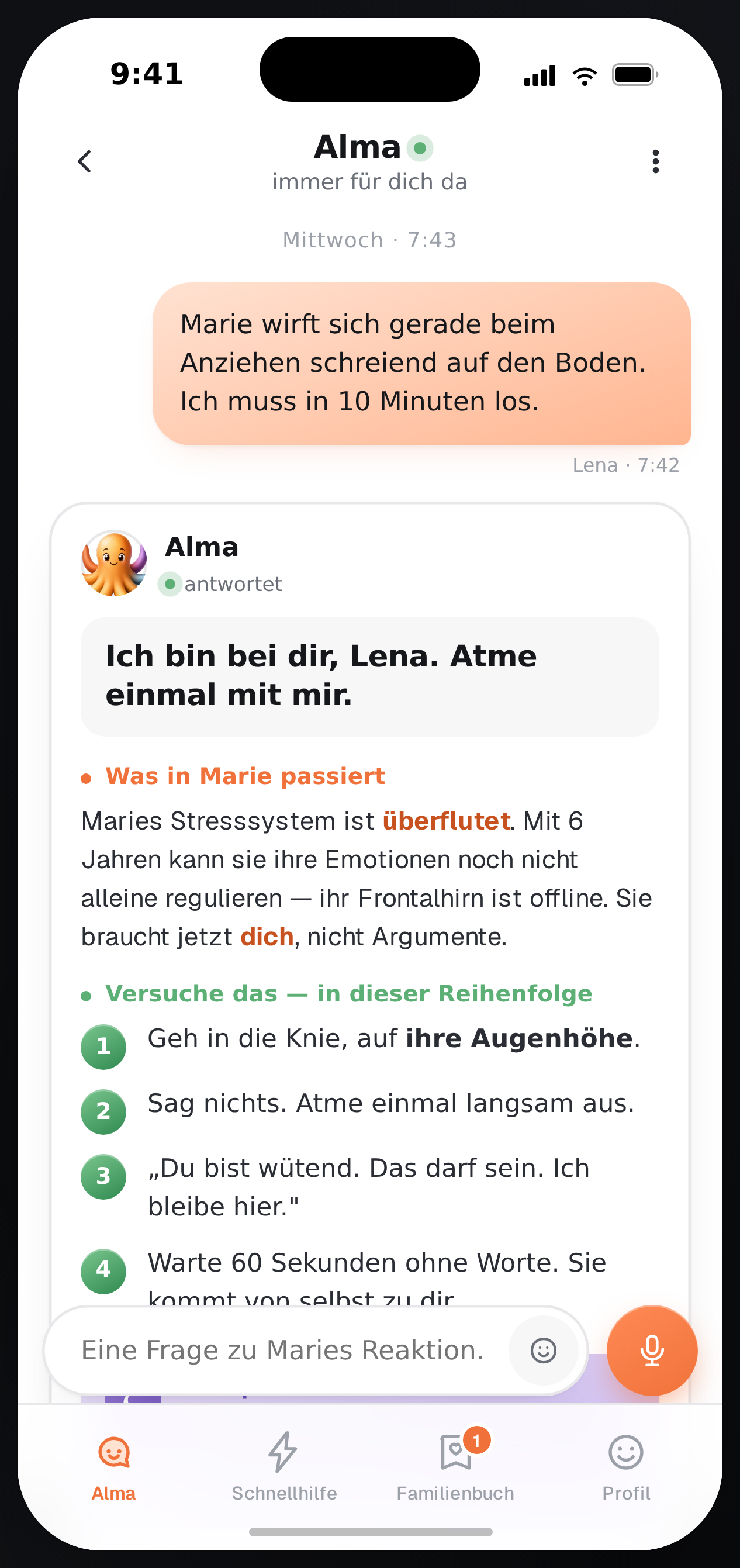 Almas Antwort